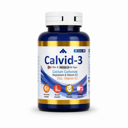 Calvid-3 Calcium, Magnesium, Vitamin D3, Zinc & Vitamin K2 – 30 Tablets